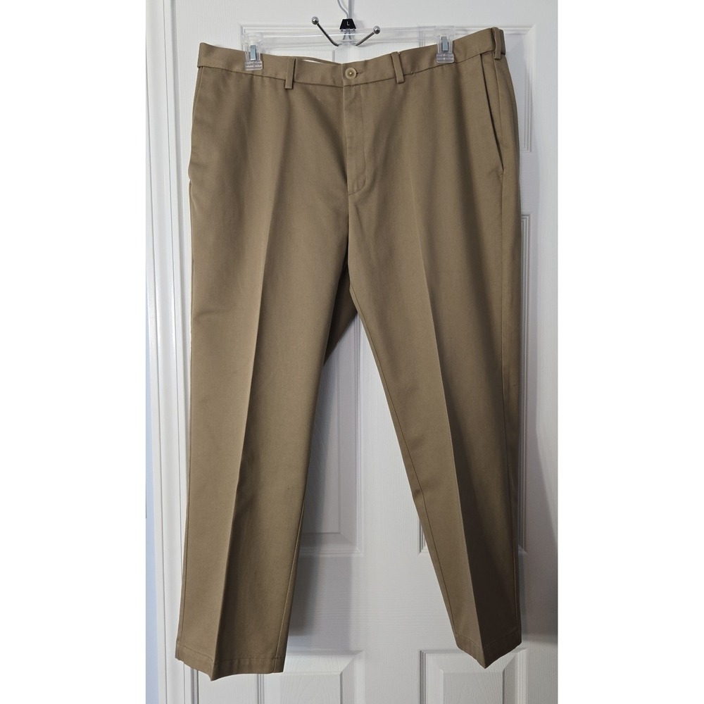 Haggar Mens Khakis Pants Size 40 X 29 Light Brown 100%‎ Cotton.